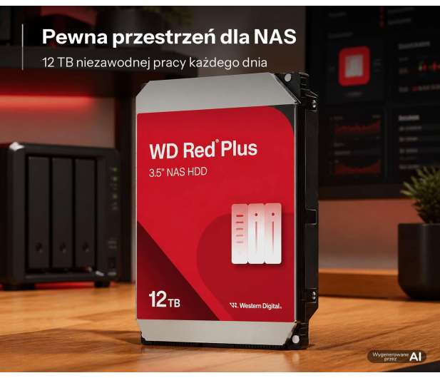 WD RED PLUS 12TB 7200obr.512MB - 1604795 - zdjęcie 2